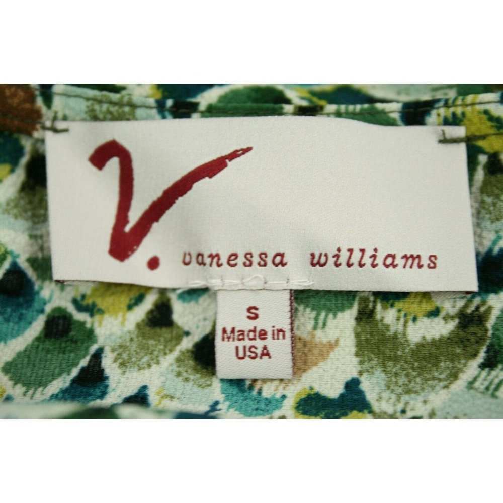 Vanessa Williams Blouse Womens Sz S Shirt Cold shoulder Flow Slv Asymmetrical - Picture 8 of 9